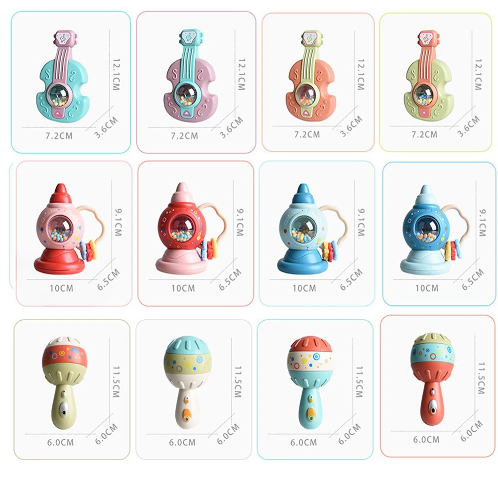Baby Musical Toy Infant Hand Wrist Bell Jingles Shake Foot Rattles Mobile Newbron Toys Percussion Beat Toy 0- 12Months