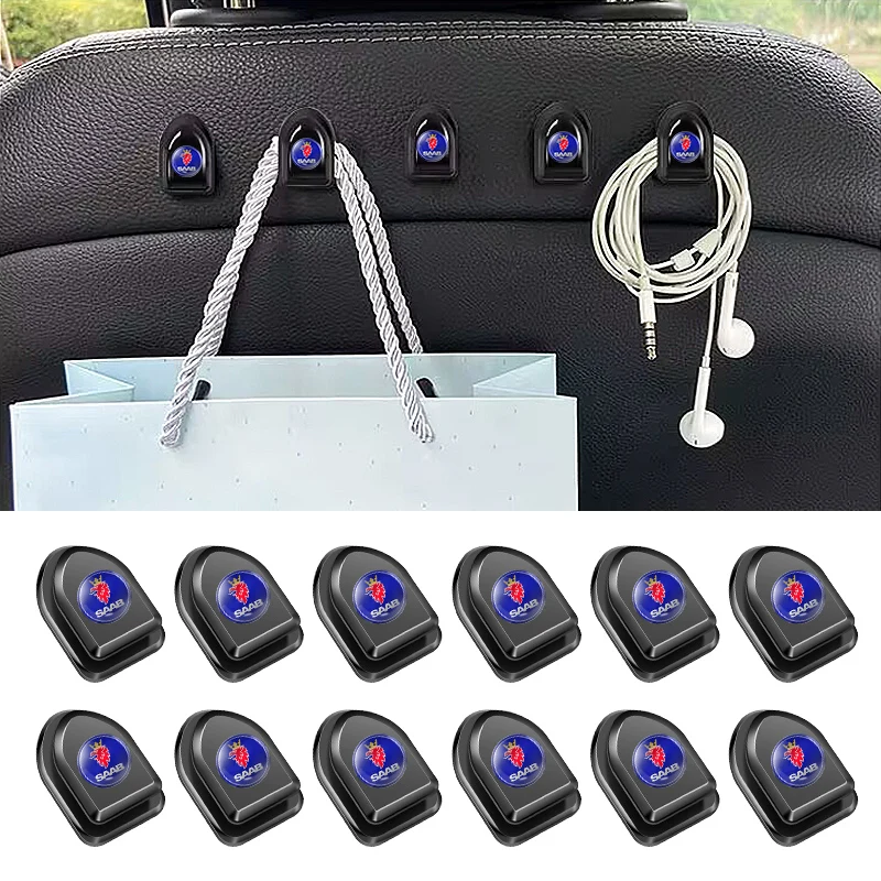 USB-кабель для хранения логотипа автомобиля, кабель для наушников, брелок, липкий настенный самоклеящийся крючок для SAAB SCANIA 9-3 93 9-5 9 3 9000 9 5 эмблема