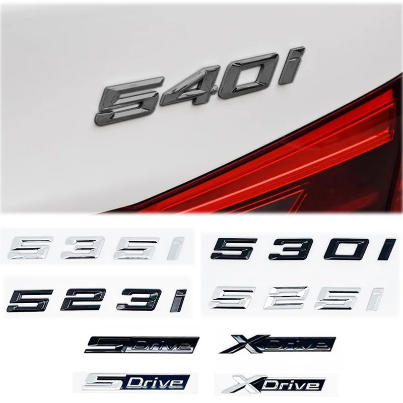 

ABS автомобильный задний багажник с буквами логотипа, эмблема, наклейка для BMW 5 серии 520i 523i 525i 528i 530i 535i 540i 545i XDrive E39 E60 E61