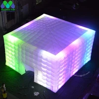new arriver 8x8x3 8m white inflatable cube tent cubic marquee house square party wedding cinema building customized for usa