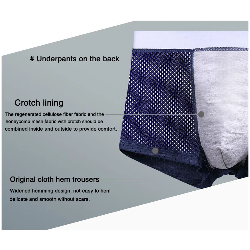 Men's Underwear Breathable Mesh Ice Thin Summer Boxer Shorts Seamless Boxer Shorts Shorts Men