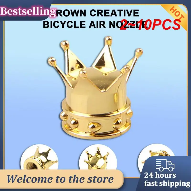 

2 ~ 10 шт. в партии колпачки клапанов для шин универсальная Пылезащитная Золотая Корона шток колеса автомобиля грузовика велосипеда горячая распродажа