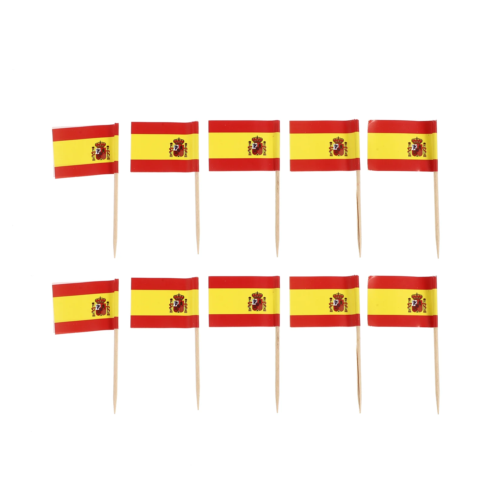 

100 Pcs Spain Flag Pick Italy Ornament Flag Food Picks Nativity Ornaments Signage National Flag Picks Toothpick Food