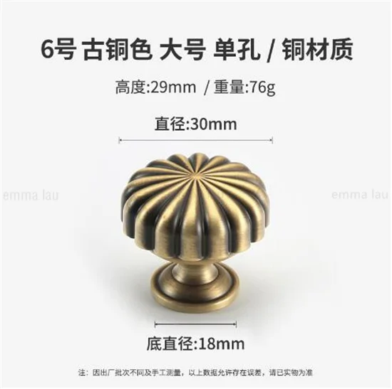 

Латунные ручки для шкафов, античный стиль