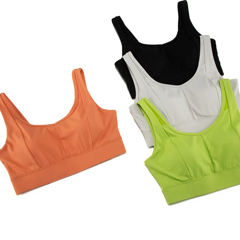 

New fashion sports underwear women's European and American sports bra one-piece fixed cup yoga bra