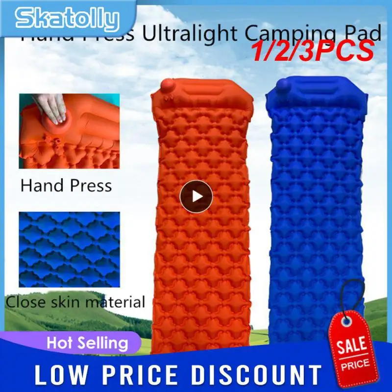 

1/2/3 шт., туристический надувной матрас с подушками
