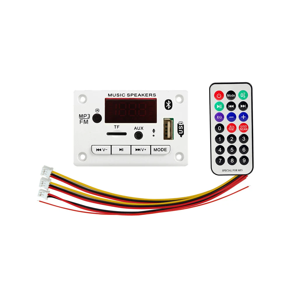 Плата декодера MP3 WMA 12 в аудио модуль USB TF радио Bluetooth совместимость 5 0 беспроводной