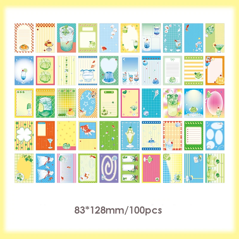 

100 шт., материал со звездой, конфетами, бумажный блокнот, украшение, скрапбукинг, сделай сам, коллаж, фон для заметок, бумага, каваи, канцелярские принадлежности