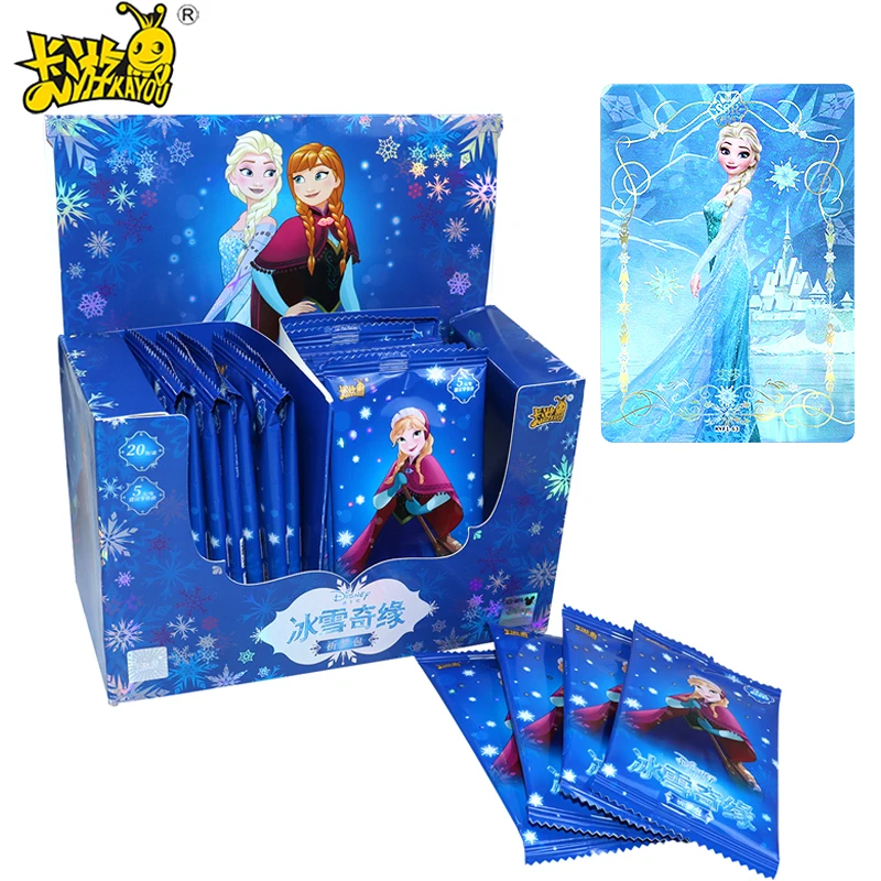 

KAYOU Disney Frozen Anime Cards Original Movie Princess Peripherals SSR Elsa Olaf Anna Girls Toys Game Collection Flash Card