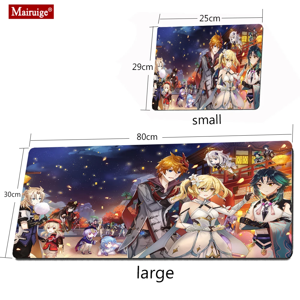 

90*40 Tartaglia Genshin Impact Mousepad Kawaii Gaming Accessories Non-slip Mouse Pad Gamer Mausepad Keyboard Mat Tapis De Souris