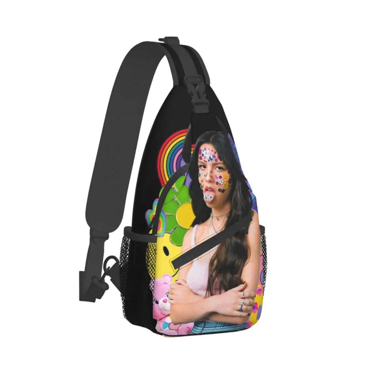 

Маленькие сумки-слинги с эффектом кишки вампира Оливии Родриго, нагрудный Рюкзак-слинг через плечо, дорожные походные рюкзаки, классные сумки