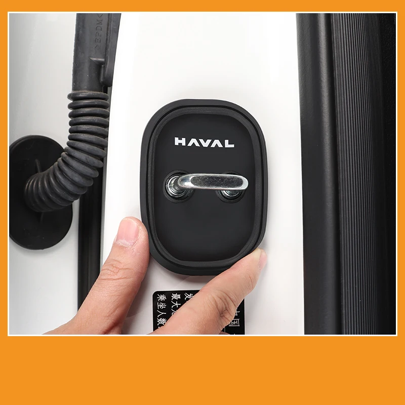 

Для Haval H3 2024 2025 автомобильный Стайлинг дверной замок защитная крышка амортизатора силиконовый буферный рукав нержавеющая рамка аксессуары