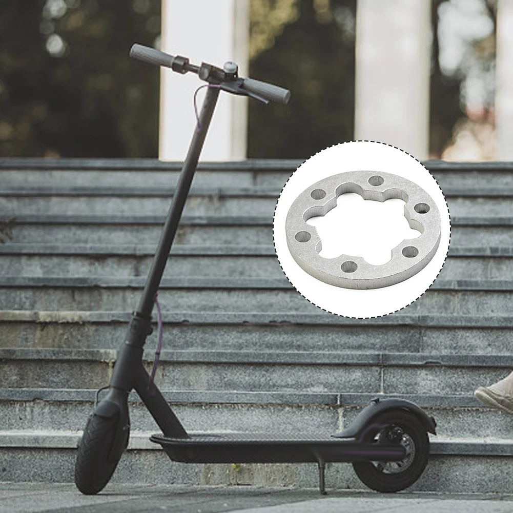 

1pc Disc Brake Pads Spacer E-Bike Electric Scooter Six Holes Washer Wheel Silver/Black Electric Scooter Accessories 2mm/4mm/5mm