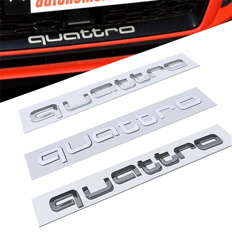 

ABS 3D Car Rear Stickers for Audi Quattro Logo A3 A4 A5 A6 A7 A8 S3 S4 S5 S6 S8 RS3 RS4 RS5 RS6 RS7 RS8 SQ3 SQ5 SQ7 Q3 Q5 Q7