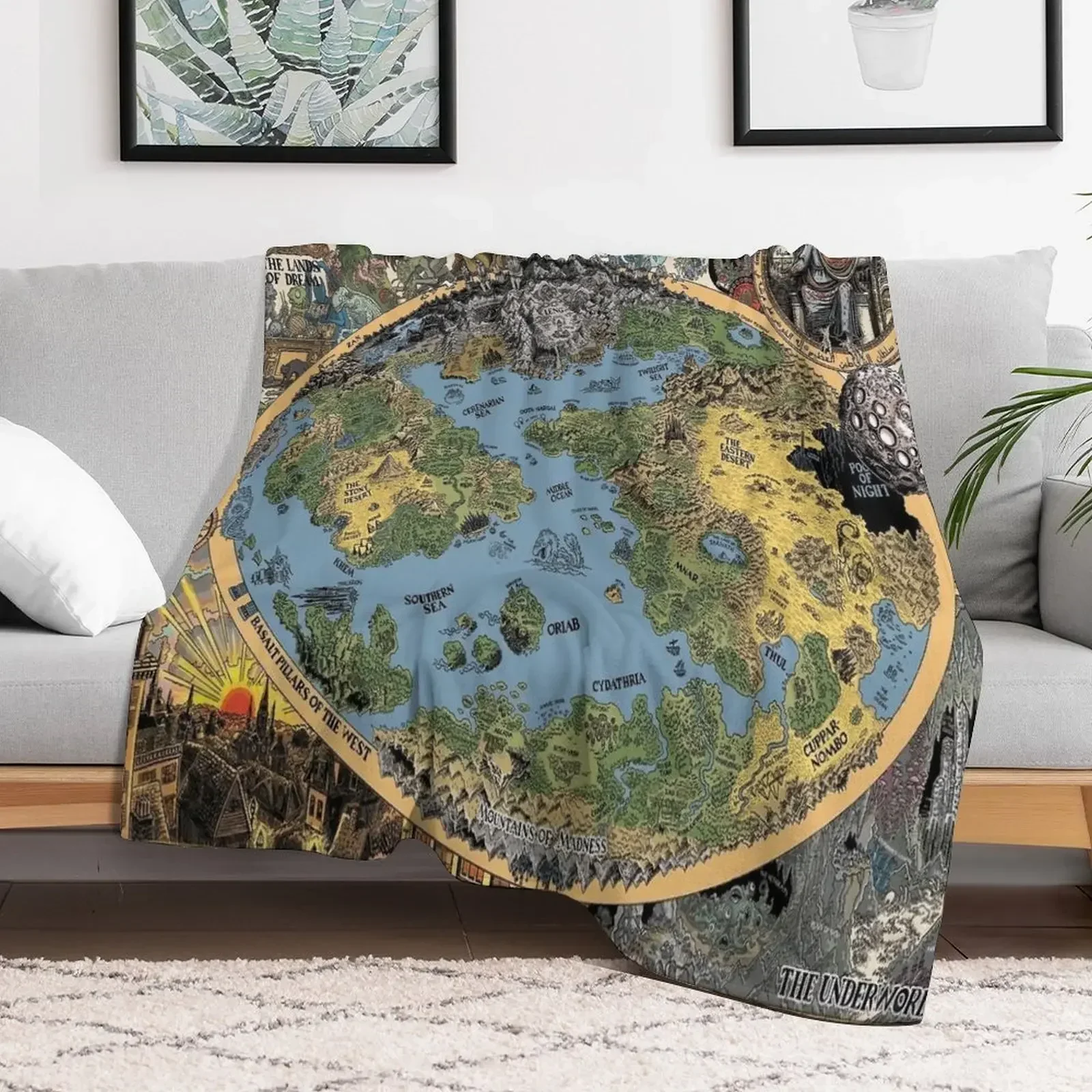 HP Lovecraft Dreamland Map пледы одеяла и фланелевая ткань люксовый бренд косплей аниме