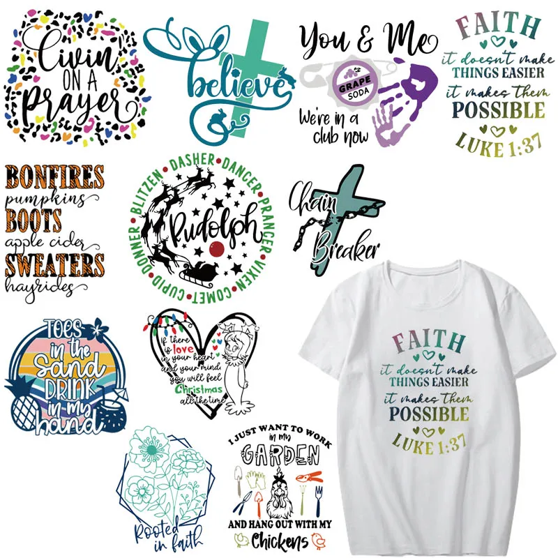 

Fashion Letter Patches Iron-on Transfers for Clothing DIY T-shirt Applique Fusible Summer Patch Thermo-sticker for Clothes Badge