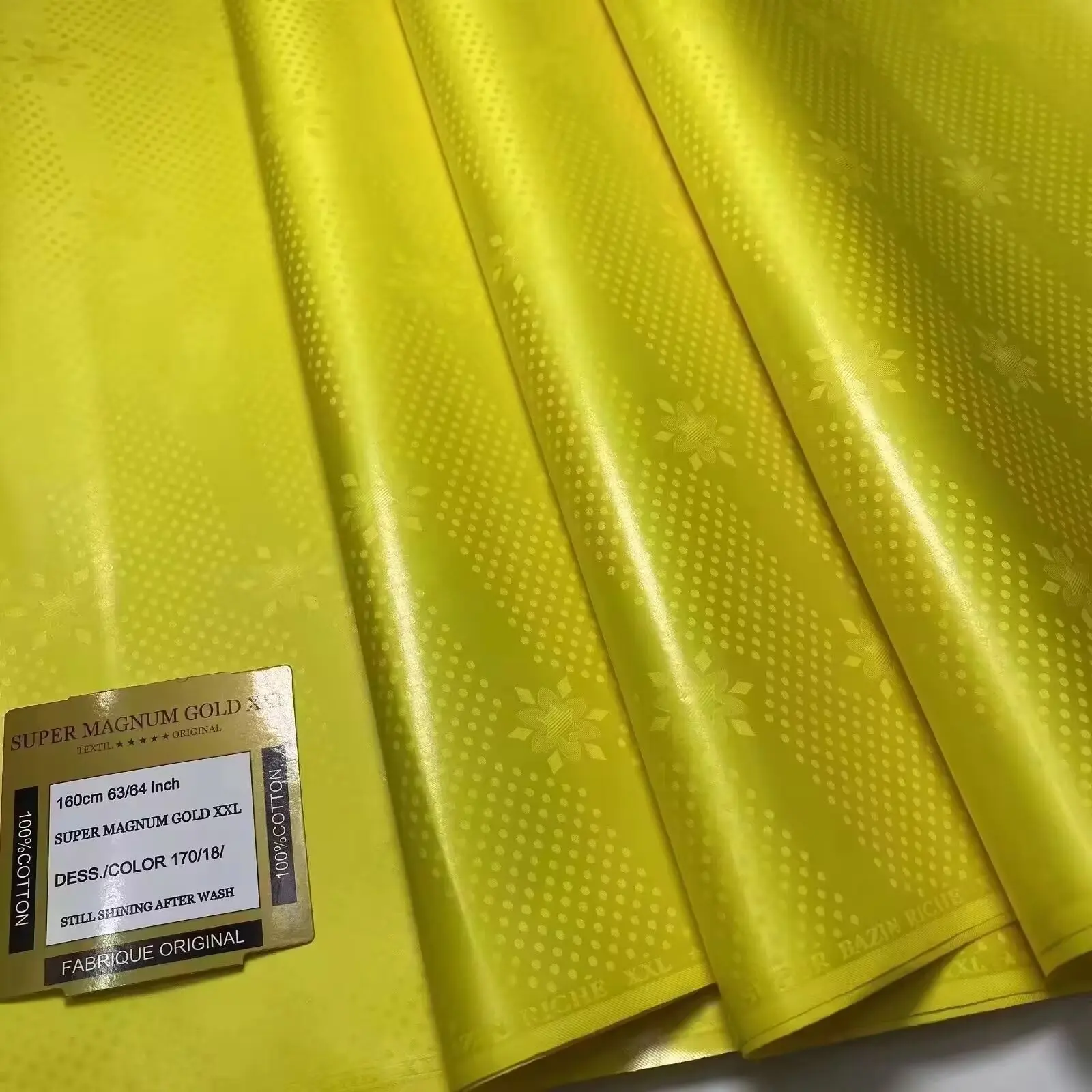 160 см ткань из морской парчи 100% хлопок настоящая Базен Рич 2025 г. высочайшее