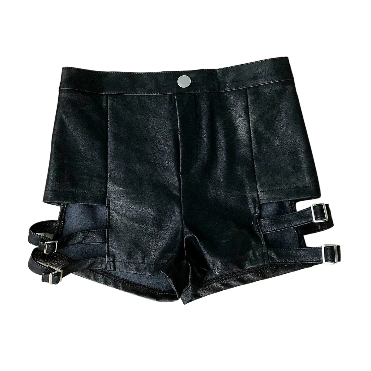 

New Sexy Summer Women's Imitation Leather Black Ultra Shorts Nightclub