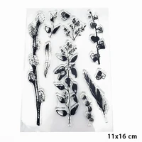vine leaves plants clear stamps for diy scrapbooking card fairy transparent rubber stamps making photo album crafts template