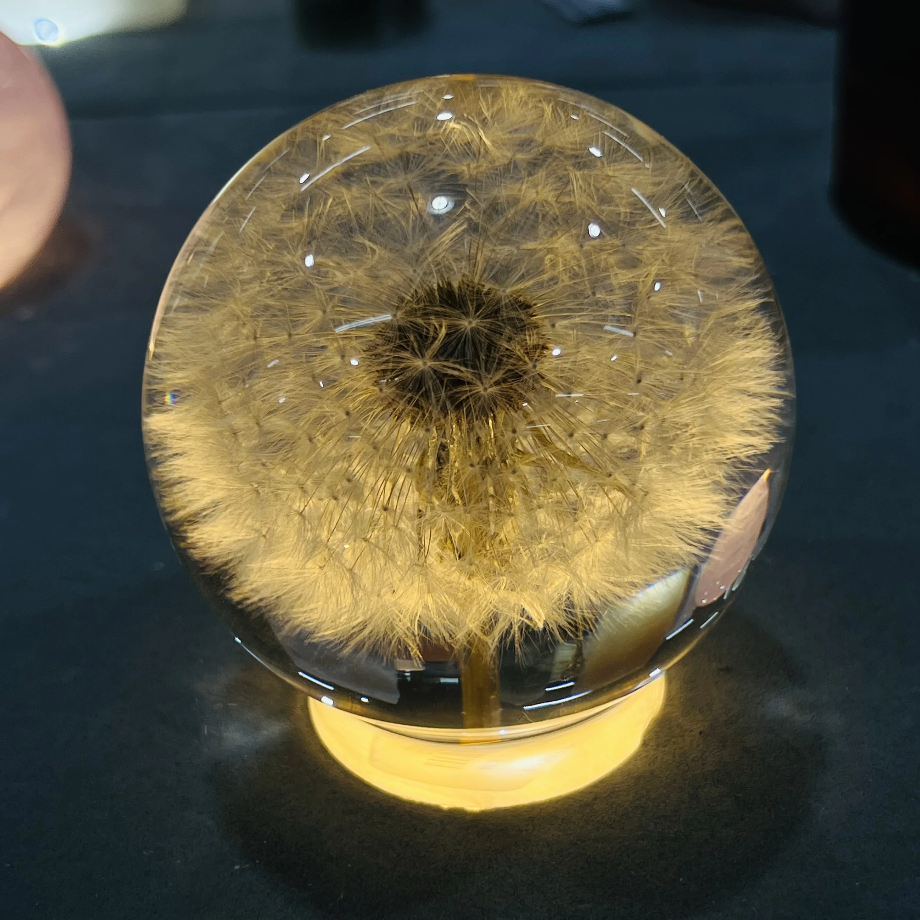 

Ночник с полимерным шариком, 3D лазерная гравировка, Одуванчик, светильник льник, домашние украшения, подарок для детей