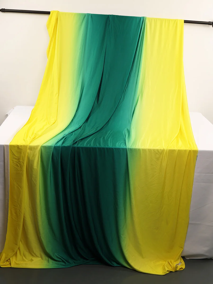 Трикотажная спандекс Омбре ткань для танцев платье спортивная одежда йоги