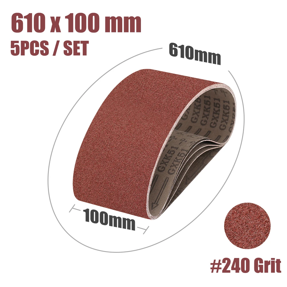 

5 шт., абразивные шлифовальные ленты 100*610 мм