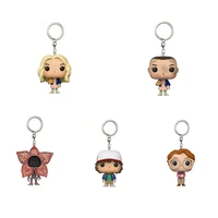 car key chain stranger things cute anime cartoon pendant doll bag pendant keychain for girls figures accessories
