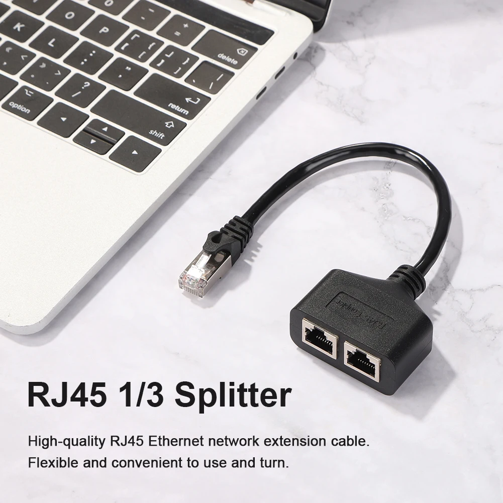 

Компьютерный разветвитель кабеля с 1 на 2 разъемами RJ45, сетевой адаптер Ethernet