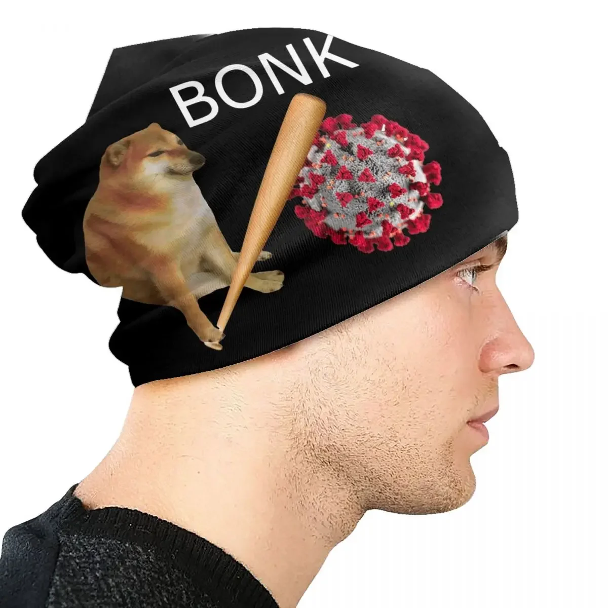 Шапка Cheems virones Bonk шапки вязаная шапка в стиле хип-хоп для женщин и мужчин теплая