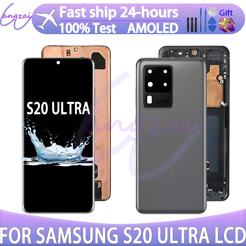 6 9 ''высокое качество Amoled для Samsung Galaxy S20 Ultra Lcd G988f G988u Замена цифрового