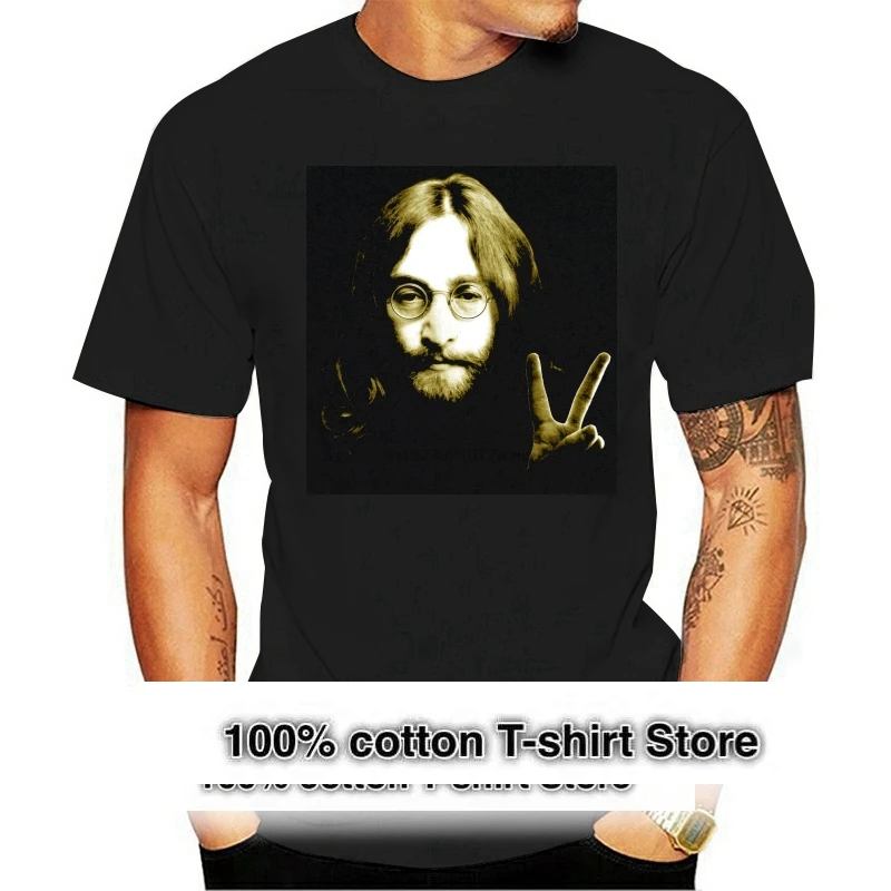 

John Lennon Peace Ladies T shirt Direct From Stockist Men Women Cartoon Casual Short