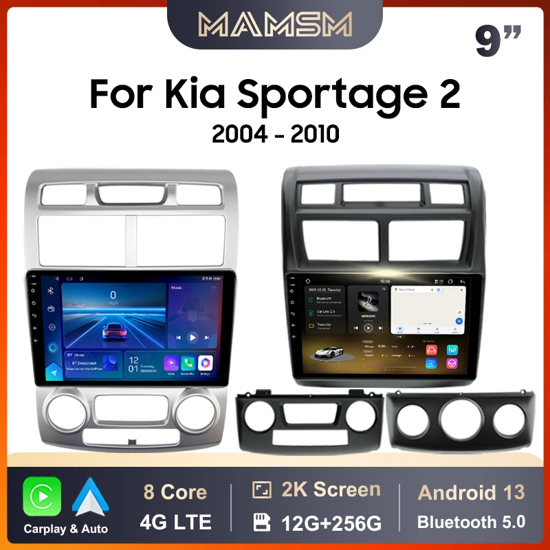 Автомобильный радиоприемник MAMSM для Kia Sportage 2 2004-2010 Android 13 мультимедийный