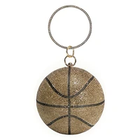 round fashion handbag rhinestone niche basketball dinner bags shoulder messenger bag luxury designer diamond encrusted clutch