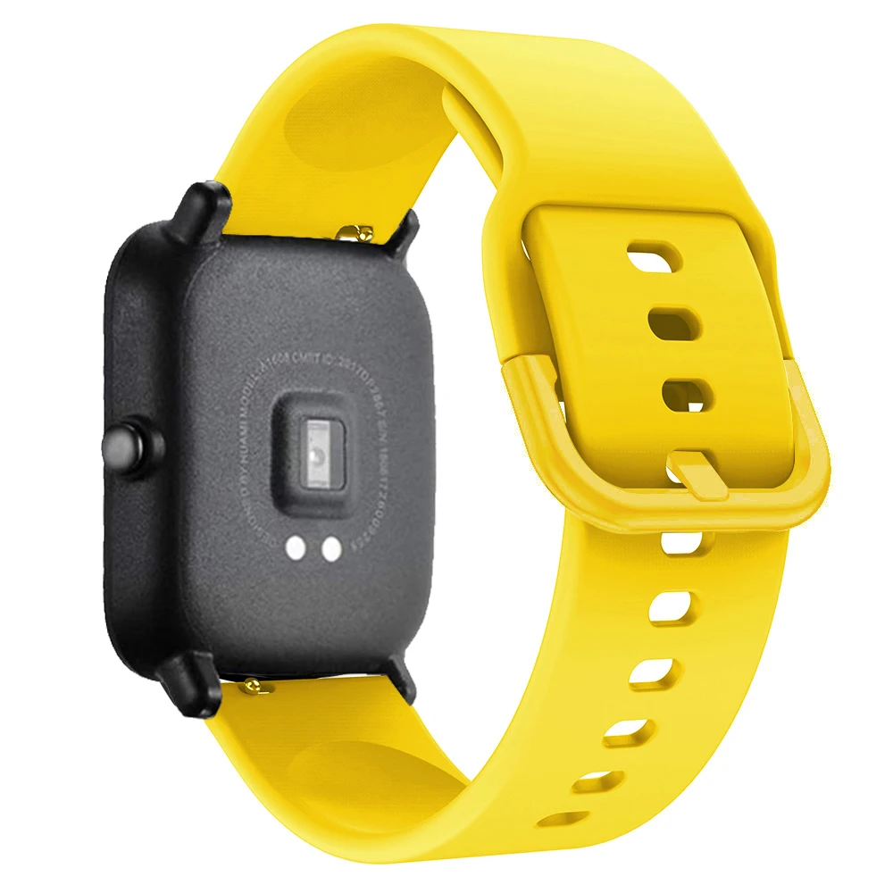 20mm 22mm watch Band for Amazfit bip GTS 2 3 GTS2mini Gtr 2 42mm Silicone Wrist Bracelet Samsung Galaxy watch 4 40mm 44mm Strap