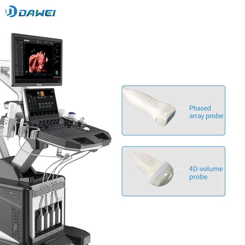 3D/4D/5D троллейный цветной Доплеровский Ультразвуковой сканер для OB и GYN DW-T30