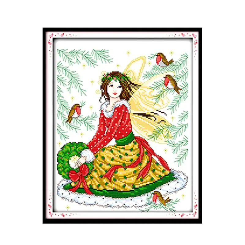 Набор для вышивки сказочная девушка набор рукоделия сделай сам напечатанный на