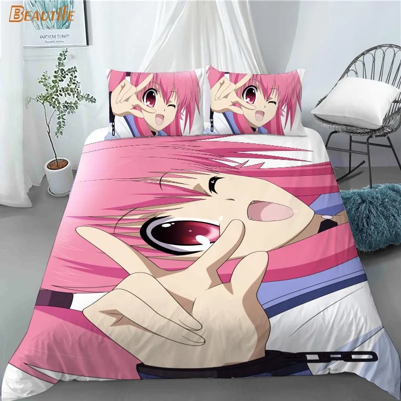 3D Ангел биты! Постельное белье с аниме комплект пододеяльник постельное 1228 x см