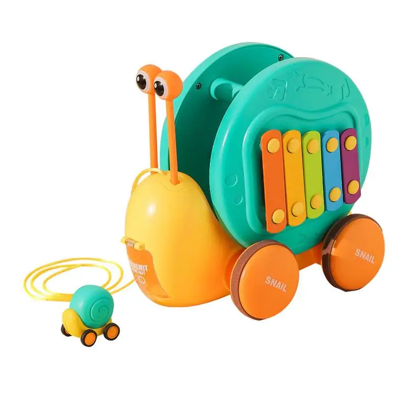 

Мягкая игрушка для ползания, раннее обучение, музыкальная лампа с пианино, милая и развивающая игрушка, прочная и долговечная Улитка для