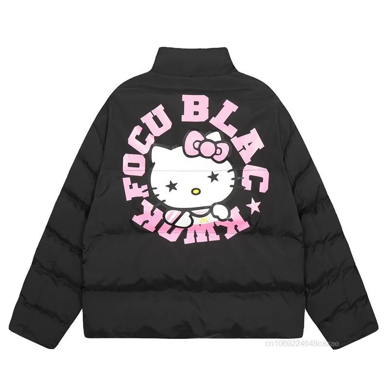 Sanrio Hello Kitty модная куртка с принтом в американском стиле зимняя новая толстая