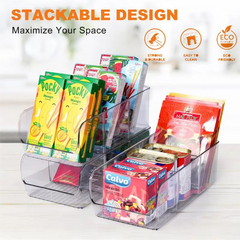 

Kitchen Finishing Pet Refrigerator Storage Box Multifunctional Compartment Storage Box Open Front Storage Box 2023 Transparent