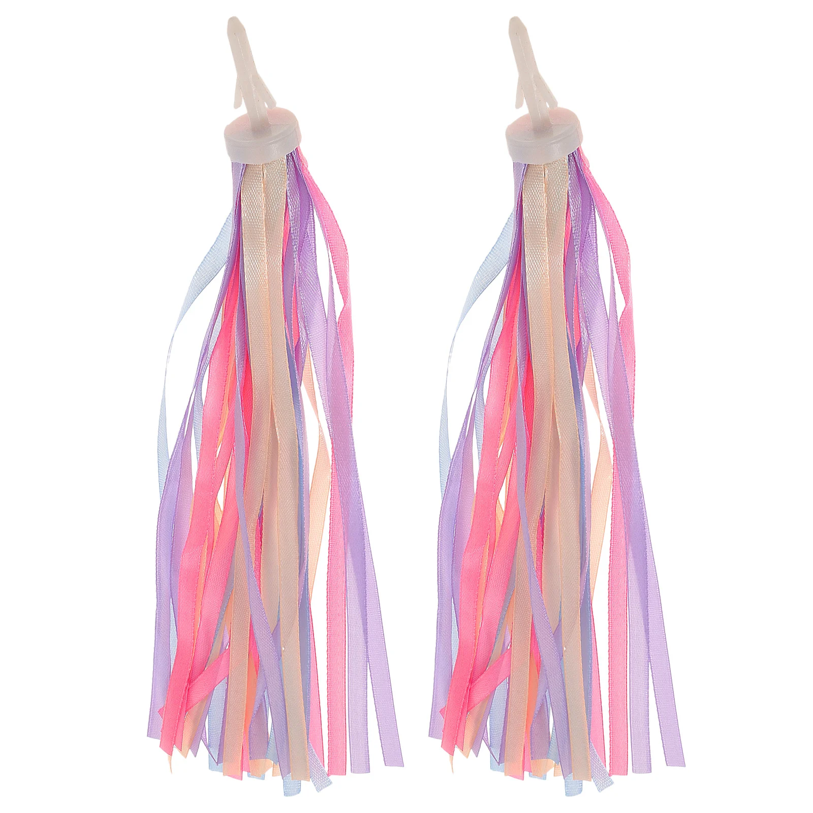 

Bike Streamers Handlebar Tassels Kids Ribbon Girls Scooter Tassel Streamer Grips Handles Rainbow Bow Ribbons Bikes Accessories