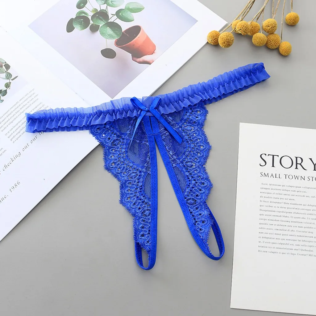 

Sexy Lace Floral Thong Ladies Panties Embroidered Mesh Yarn Perspective Young Women Girls G-String Thong Lace Women's Panties