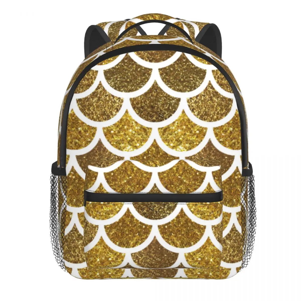 Golden Mermaid Scales Glitter Fish Scales Baby Backpack Kindergarten Schoolbag Kids Children School Bag