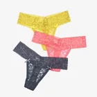 3 шт.Лот, Новое поступление 2022, однотонное женское нижнее белье, сексуальные кружевные стринги, стринги, нижнее белье, женские трусики 7402