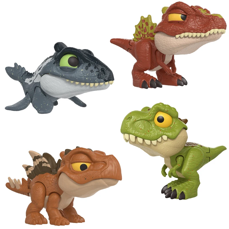 

Jurassic World Snap Squad Mosasaurus Spinosaurus Indominus Rex Tyrannosaurus Small Scale Collectible Dinosaur Figure Toy GXW58