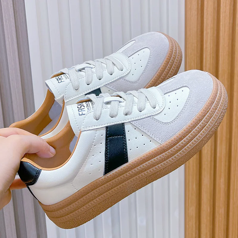 AIYUQI Women Sneakers 2023 Autumn New Genuine Leather Training Shoes Women Lace-up Casual Platform Women shoes