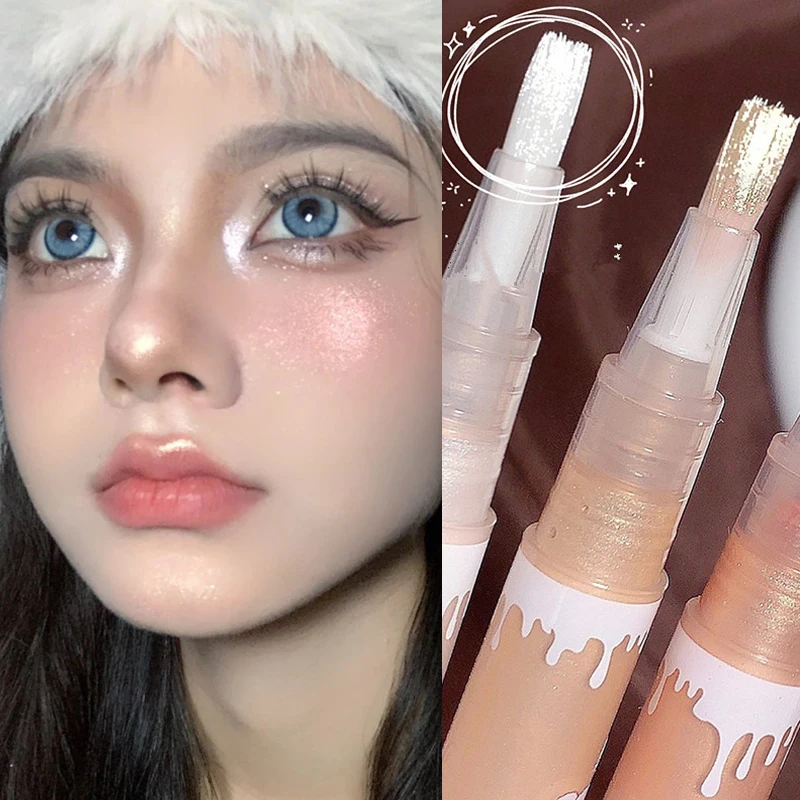 

Waterproof Shiny Diamond Highlight Pen Eye Makeup Highlighter Waterproof Pearl White Brighten Silkworm Shadow Liquid Eyeliner