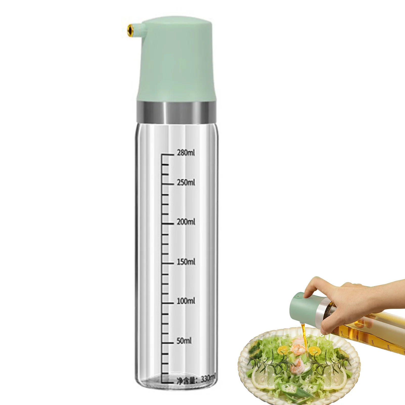 No-Drip Oil Dispenser Oil Dispenser Air Convection Port Glass Cruet Dispenser Oil Container Bottle For Olive Oil Vinegar Soy
