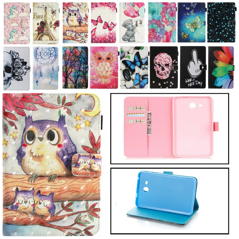 

Case For Samsung Galaxy Tab A 7.0 T280 T285 SM-T280 SM-T285 Case 2016 Tab A6 7.0 Cover Tablet Fashion Painted Flip Funda Shell