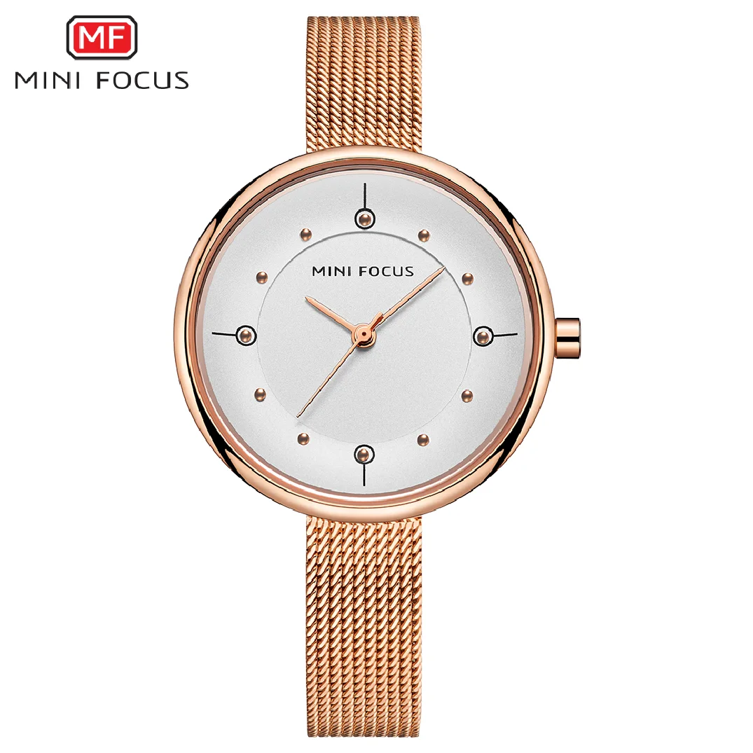 MINI FOCUS Fashion Luxury Watches Women Golden Quartz Watch Womens Rhinestone Dress Wrist Watch Female Clock Ladies Gift Wife enlarge